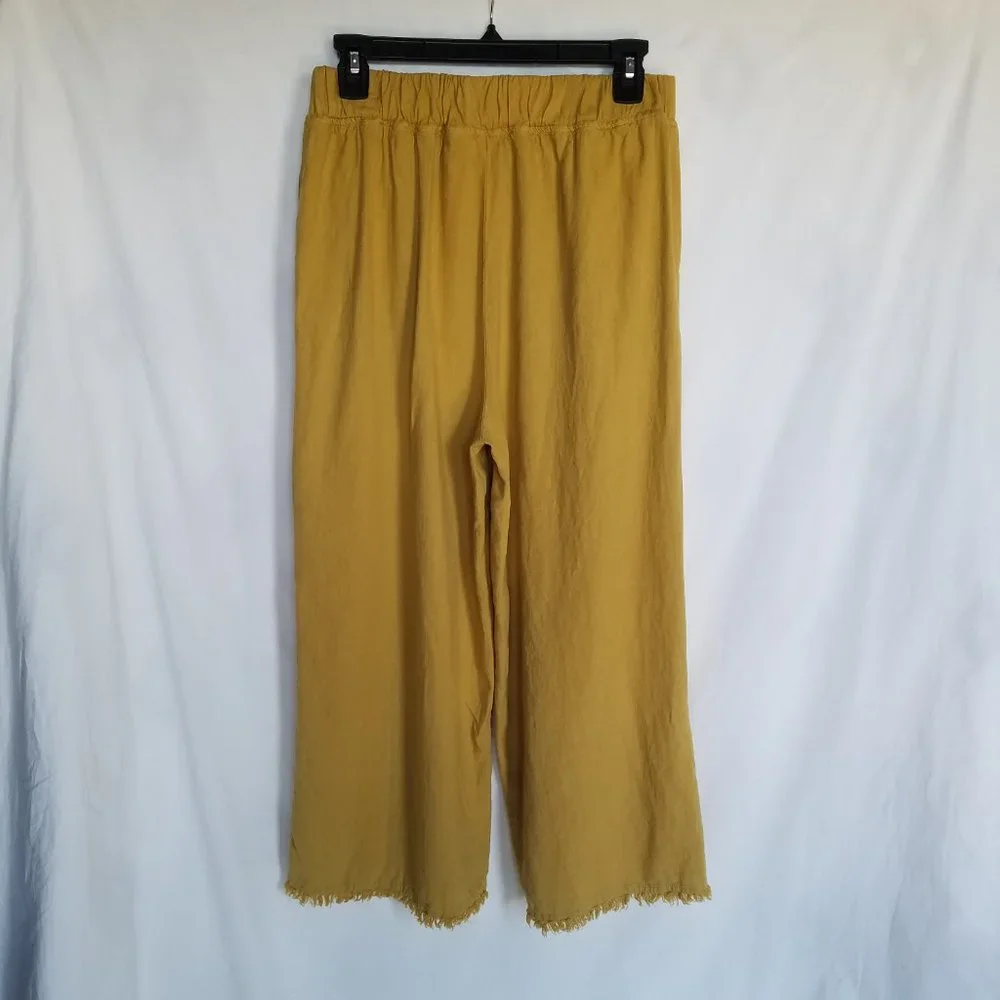 Thread & Supply Mustard Yellow Wide Leg Crop Pants - Picture 9 of 11
